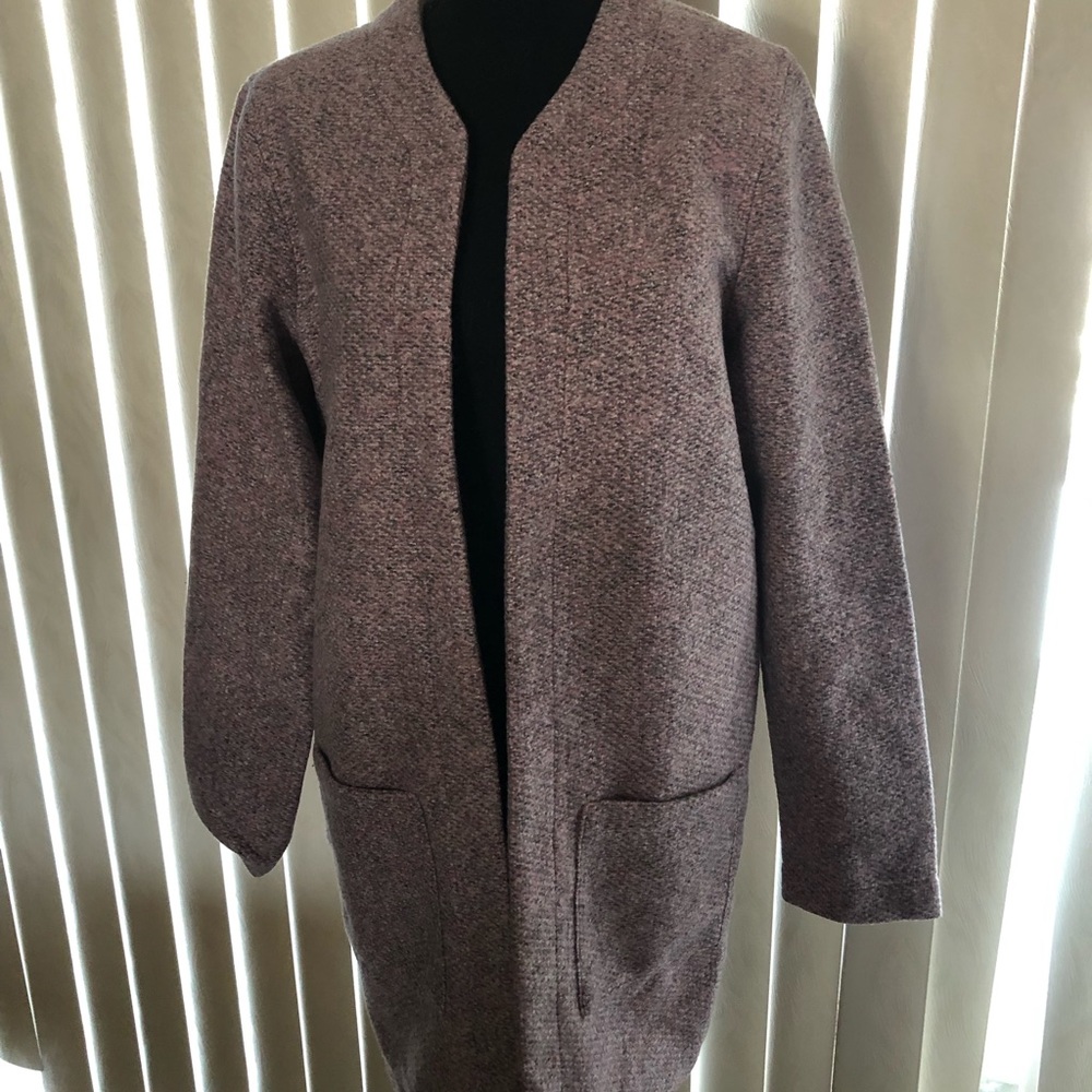 Oodji brand tweed long cardigan pink gray specks. - Picture 1 of 8